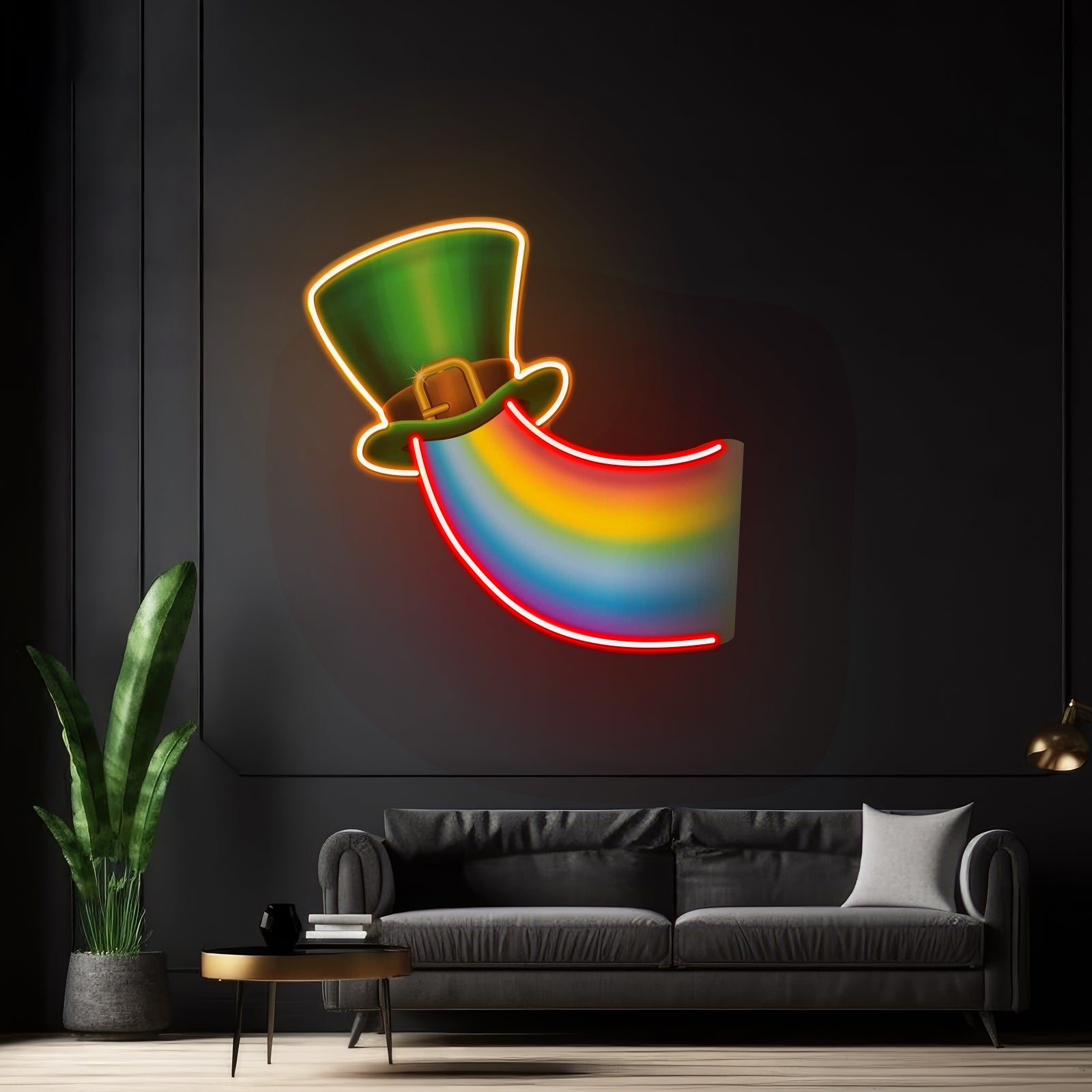 Rainbow Into Heart Saint Patrick Day Led Signs - Shineneon