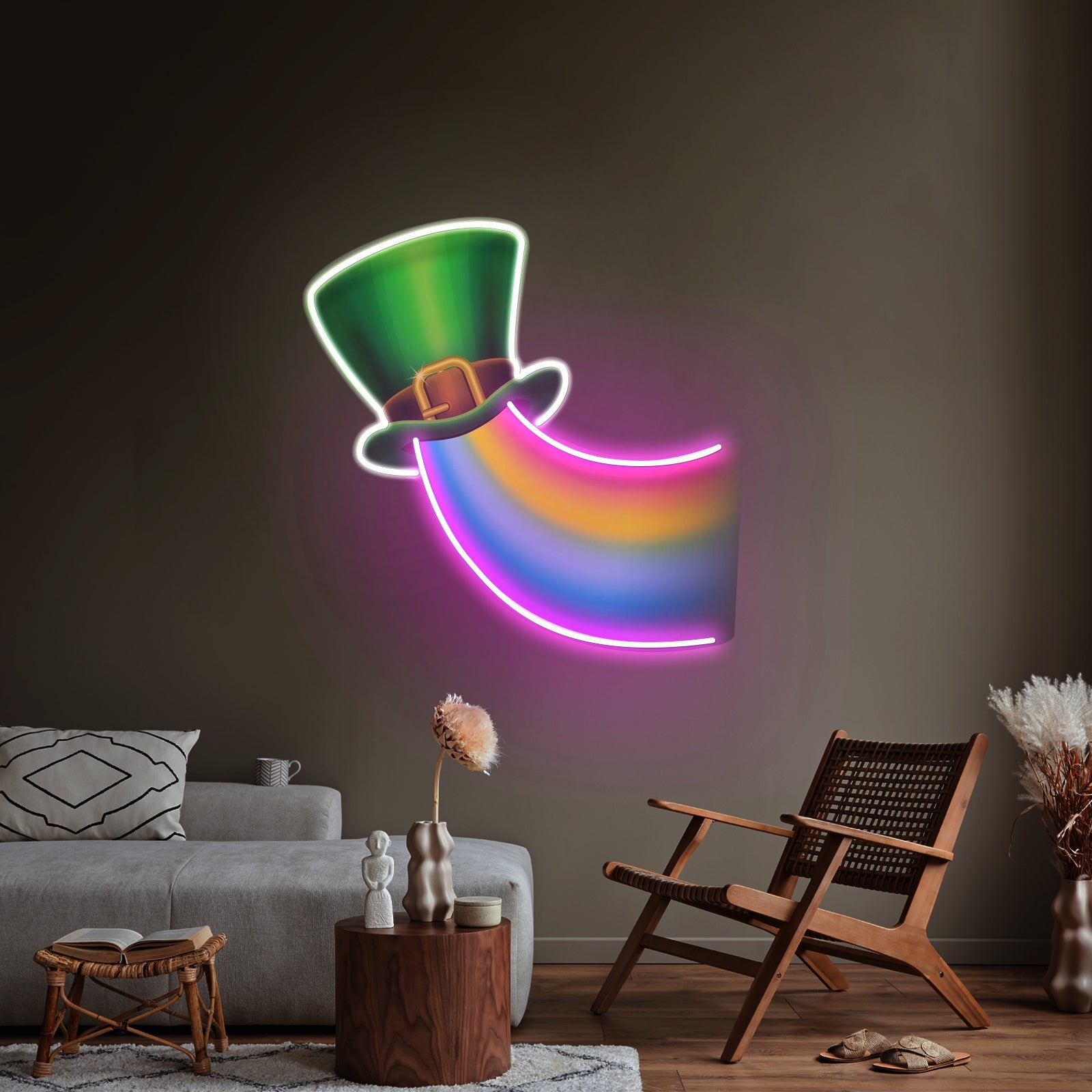 Rainbow Into Heart Saint Patrick Day Led Signs - Shineneon