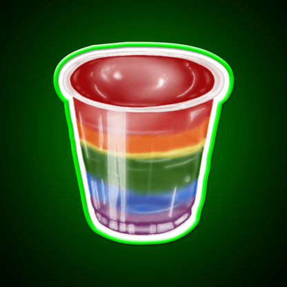 Rainbow Jelly Shots Snack Food Led Neon Sign Rgb Color - Shineneon