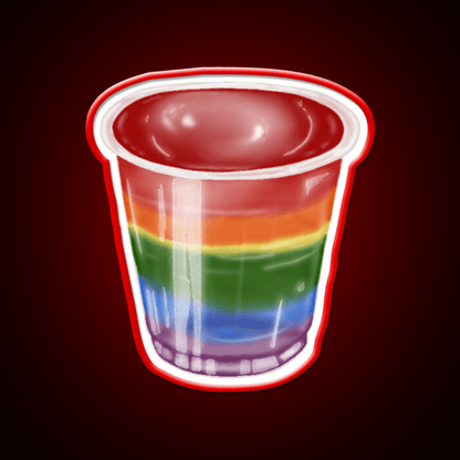 Rainbow Jelly Shots Snack Food Led Neon Sign Rgb Color - Shineneon