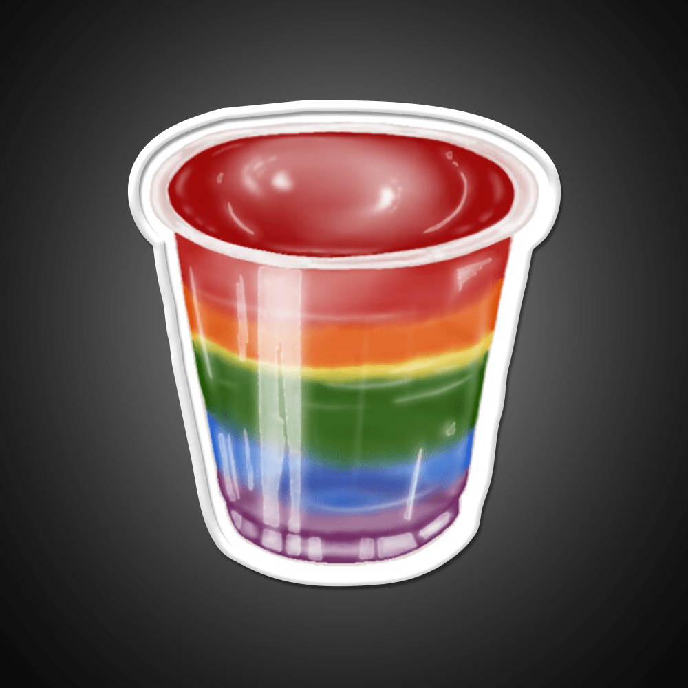 Rainbow Jelly Shots Snack Food Led Neon Sign Rgb Color - Shineneon