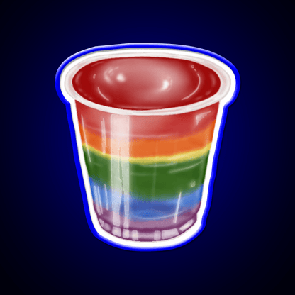 Rainbow Jelly Shots Snack Food Led Neon Sign Rgb Color - Shineneon