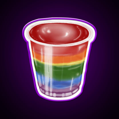 Rainbow Jelly Shots Snack Food Led Neon Sign Rgb Color - Shineneon