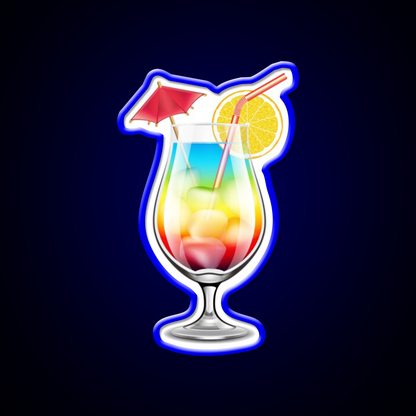 Rainbow Paradise Cocktail Bar Decor Led Neon Sign By Designs Rgb Color - LED neon sign view 5