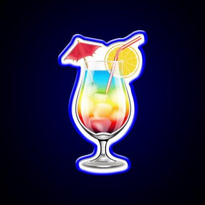Rainbow Paradise Cocktail Bar Decor Led Neon Sign By Designs Rgb Color - Shineneon