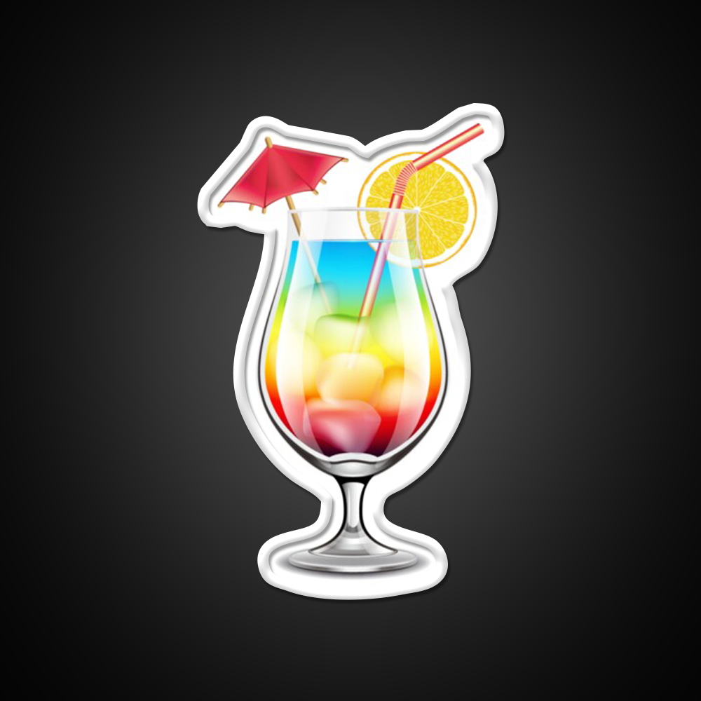 Rainbow Paradise Cocktail Bar Decor Led Neon Sign By Designs Rgb Color - LED neon sign view 11