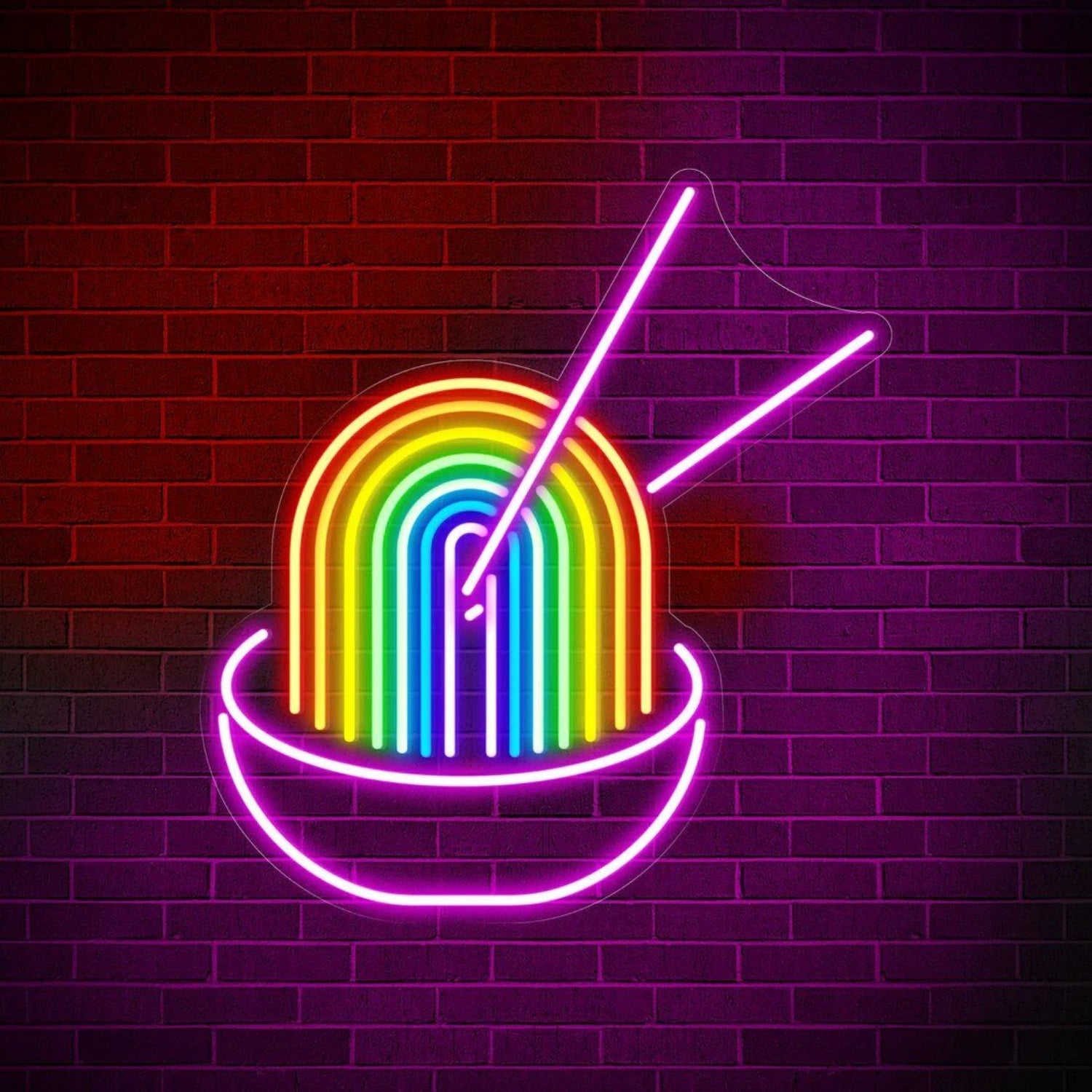 Rainbow Pho Ramen Led Neon Sign With Dimmer | Shineneon