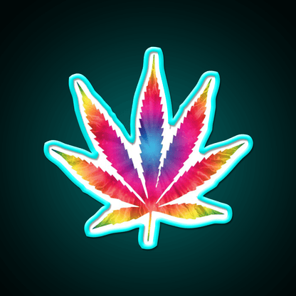 Rainbow Pot Leaf Hemp Inspired Green Leaf Led Neon Sign Rgb Color - Shineneon