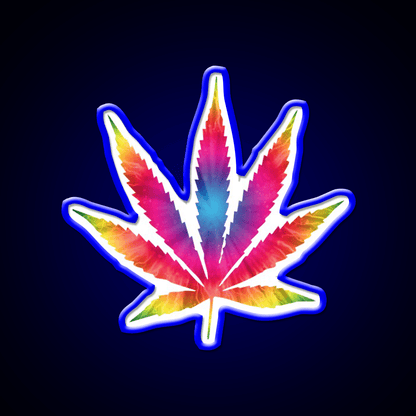 Rainbow Pot Leaf Hemp Inspired Green Leaf Led Neon Sign Rgb Color - Shineneon
