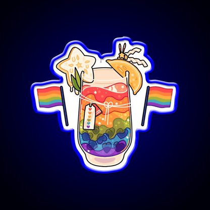 Rainbow Pride Drink Cocktail Bar Decor Led Neon Sign Rgb Color - Shineneon