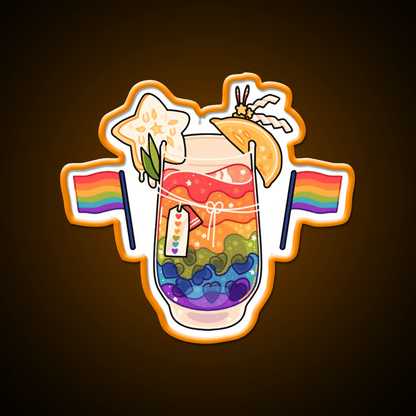 Rainbow Pride Drink Cocktail Bar Decor Led Neon Sign Rgb Color - Shineneon