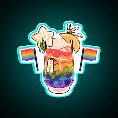 Rainbow Pride Drink Cocktail Bar Decor Led Neon Sign Rgb Color - Shineneon