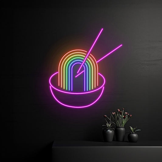 Rainbow Ramen Neon Sign