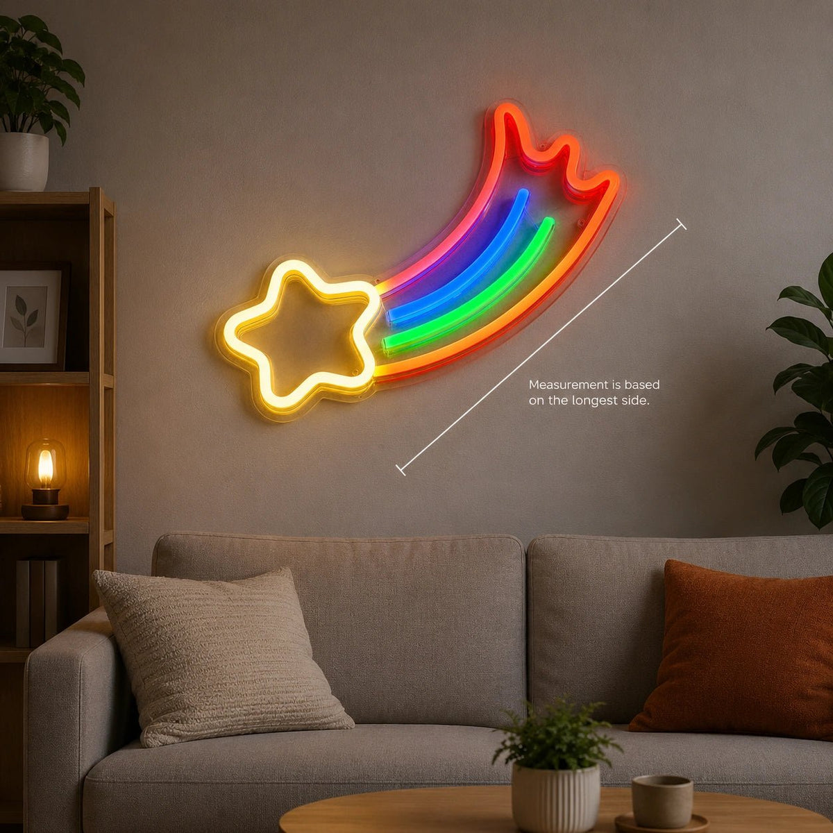 Rainbow Shooting Star LED Neon Sign - Shineneon