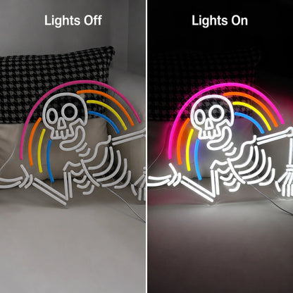 Rainbow Skull LED Neon Sign - Shineneon