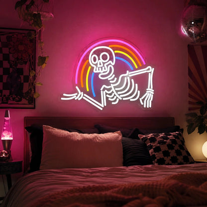 Rainbow Skull LED Neon Sign - Shineneon