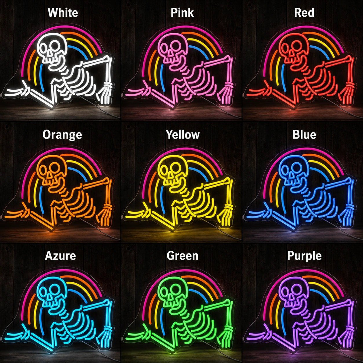 Rainbow Skull LED Neon Sign - Shineneon