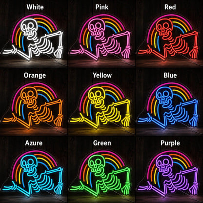 Rainbow Skull LED Neon Sign - Shineneon