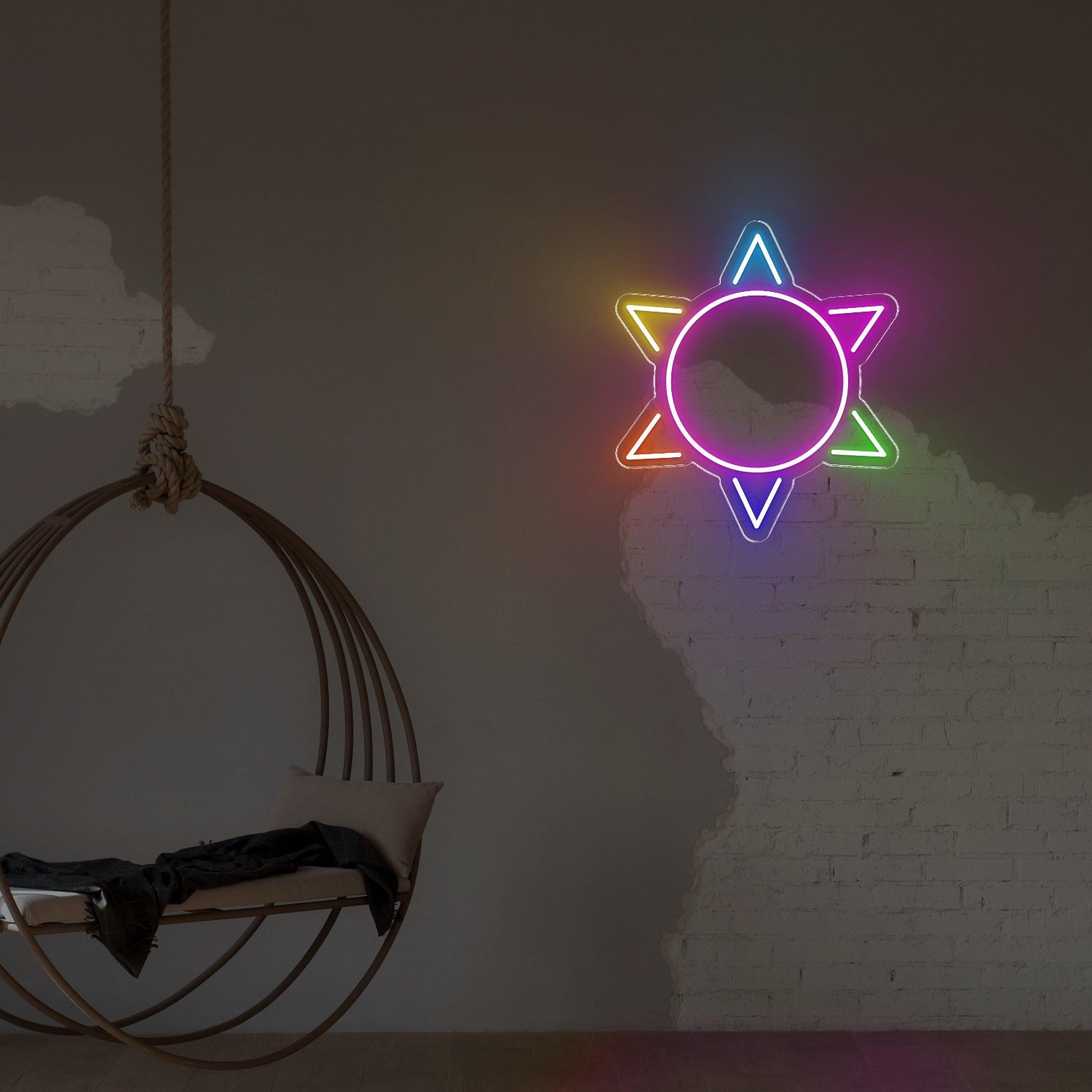 Rainbow Star Led Neon Sign For Modern Living Room Home Decor | Shineneon