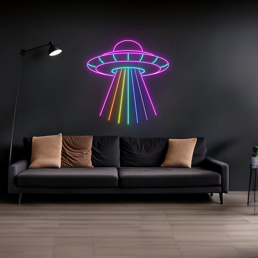 Rainbow Ufo Neon Led Sign