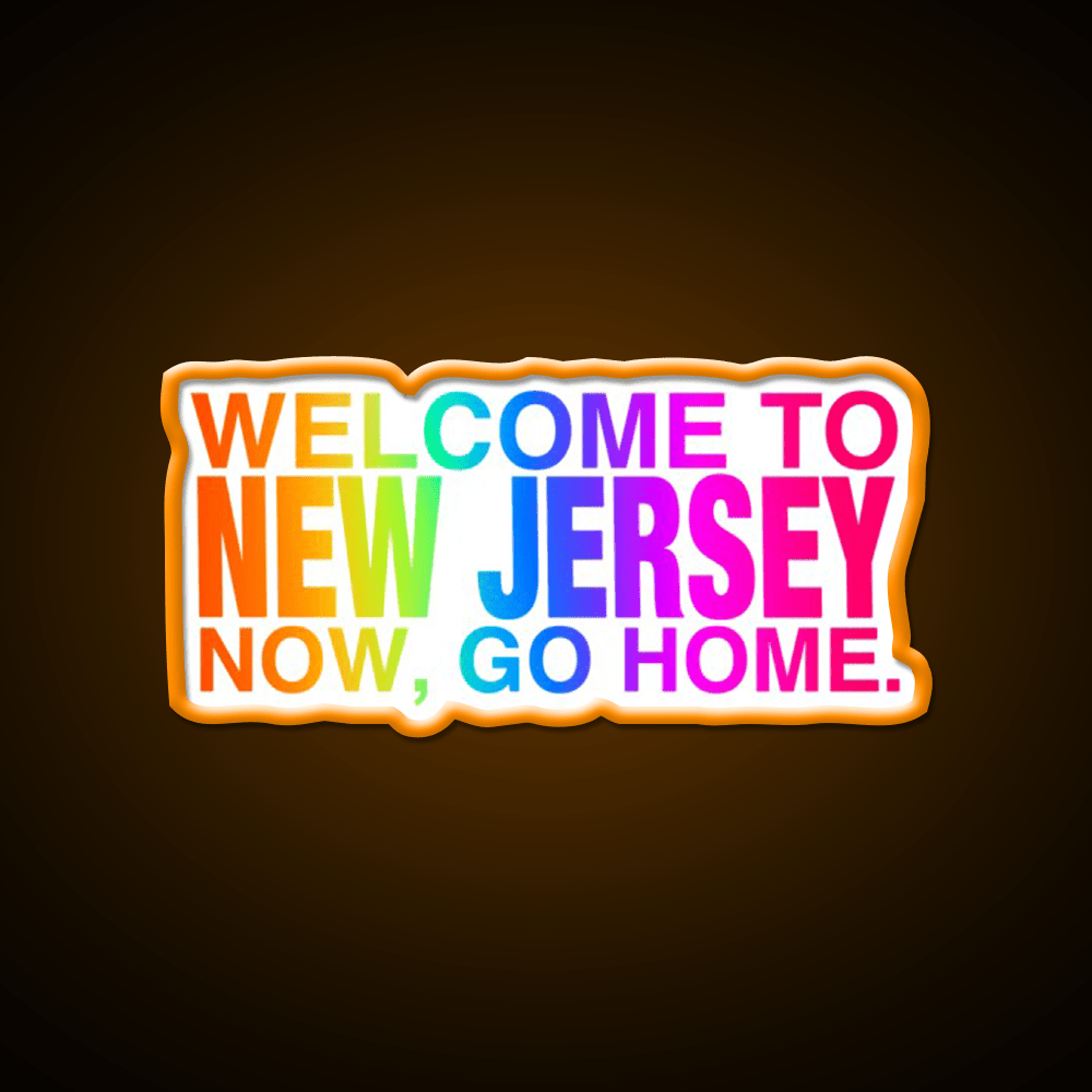 Rainbow Welcome To New Jersey Asian Cultural Led Neon Sign Rgb Color - Shineneon