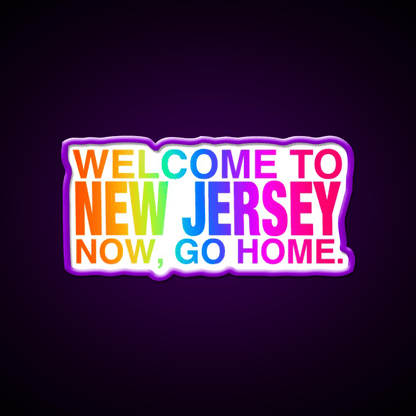 Rainbow Welcome To New Jersey Asian Cultural Led Neon Sign Rgb Color - Shineneon