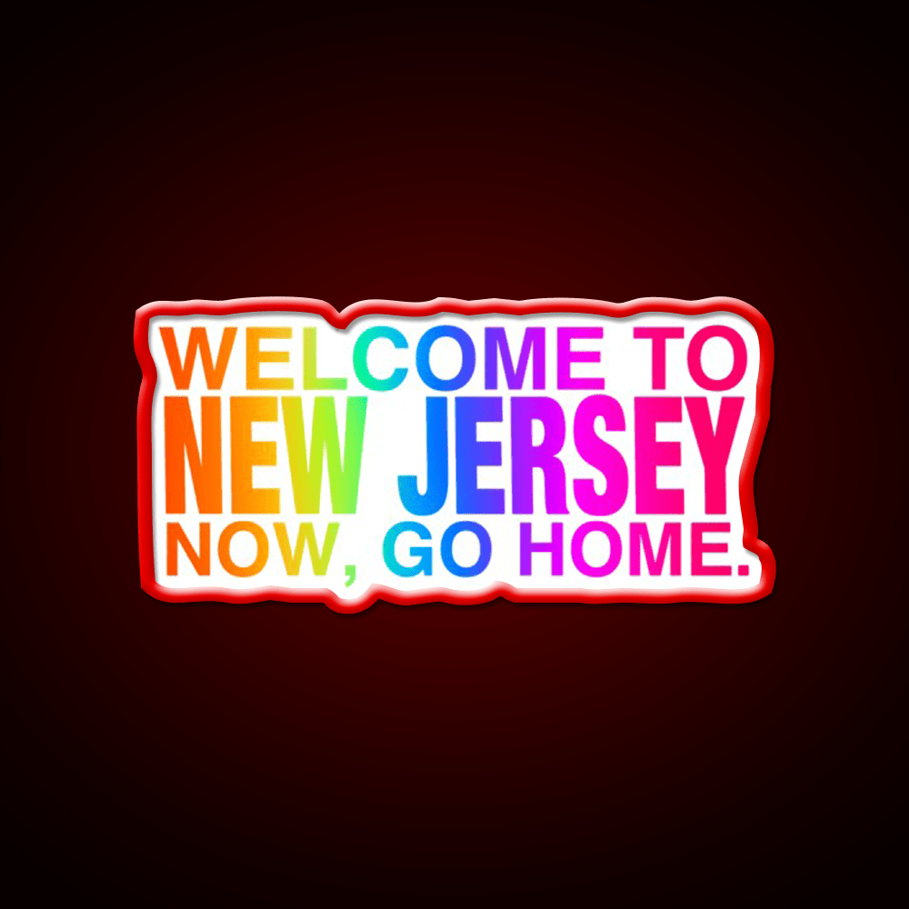 Rainbow Welcome To New Jersey Asian Cultural Led Neon Sign Rgb Color - Shineneon