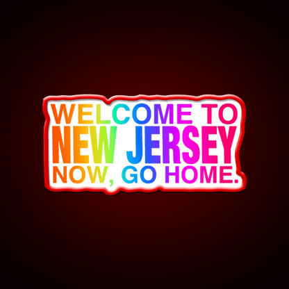 Rainbow Welcome To New Jersey Asian Cultural Led Neon Sign Rgb Color - Shineneon