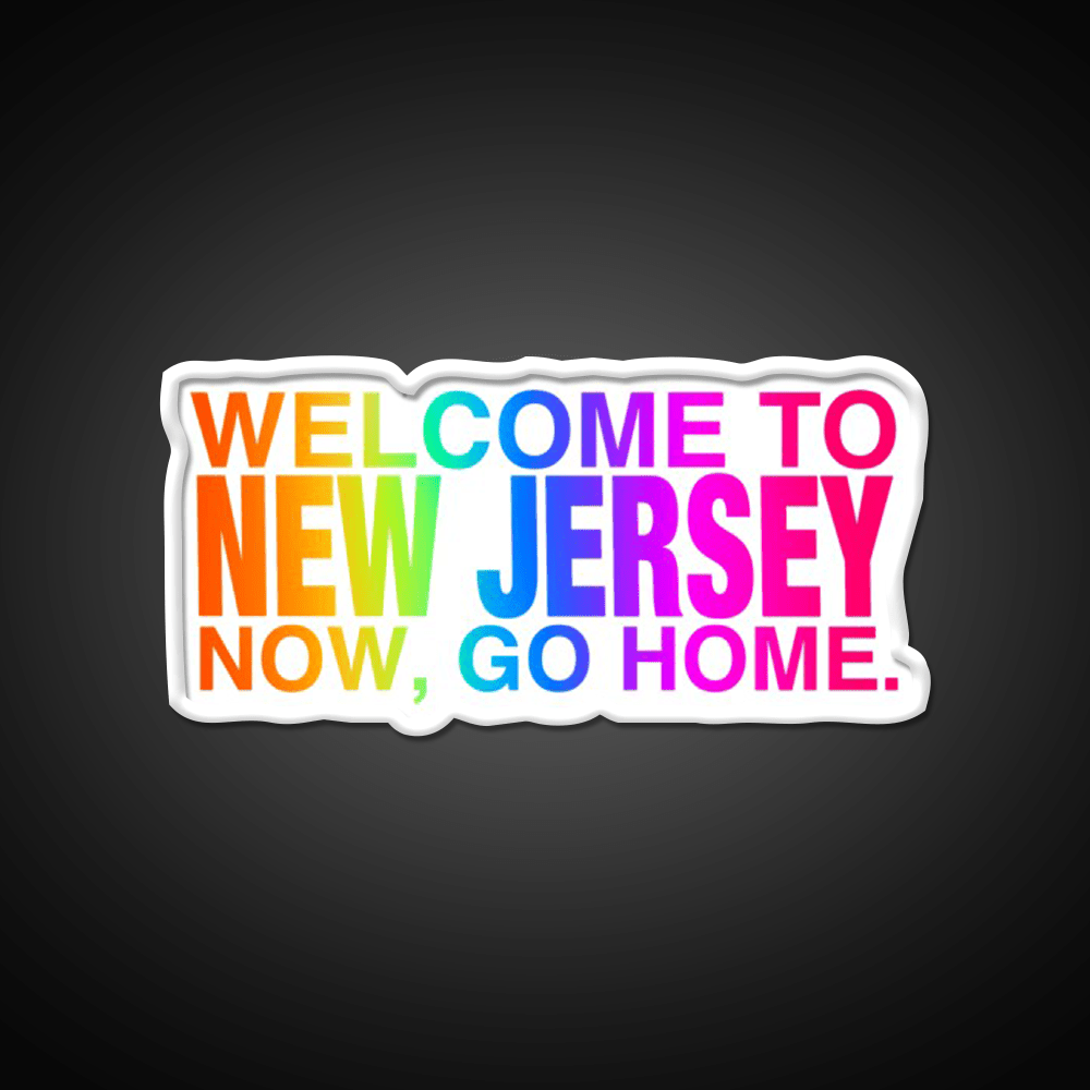 Rainbow Welcome To New Jersey Asian Cultural Led Neon Sign Rgb Color - Shineneon