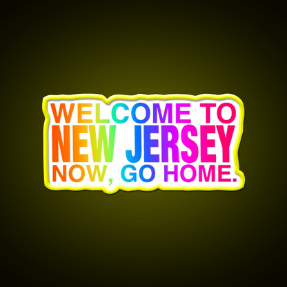 Rainbow Welcome To New Jersey Asian Cultural Led Neon Sign Rgb Color - Shineneon