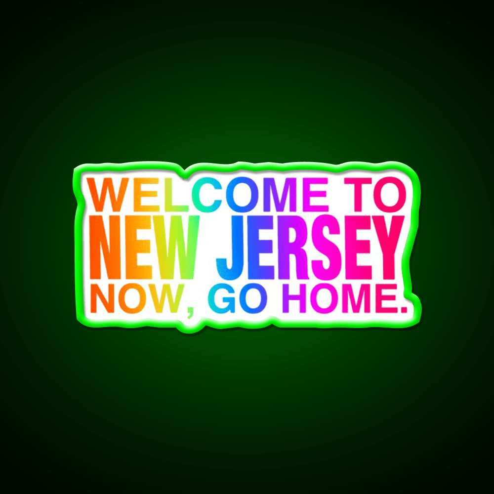 Rainbow Welcome To New Jersey Asian Cultural Led Neon Sign Rgb Color - Shineneon