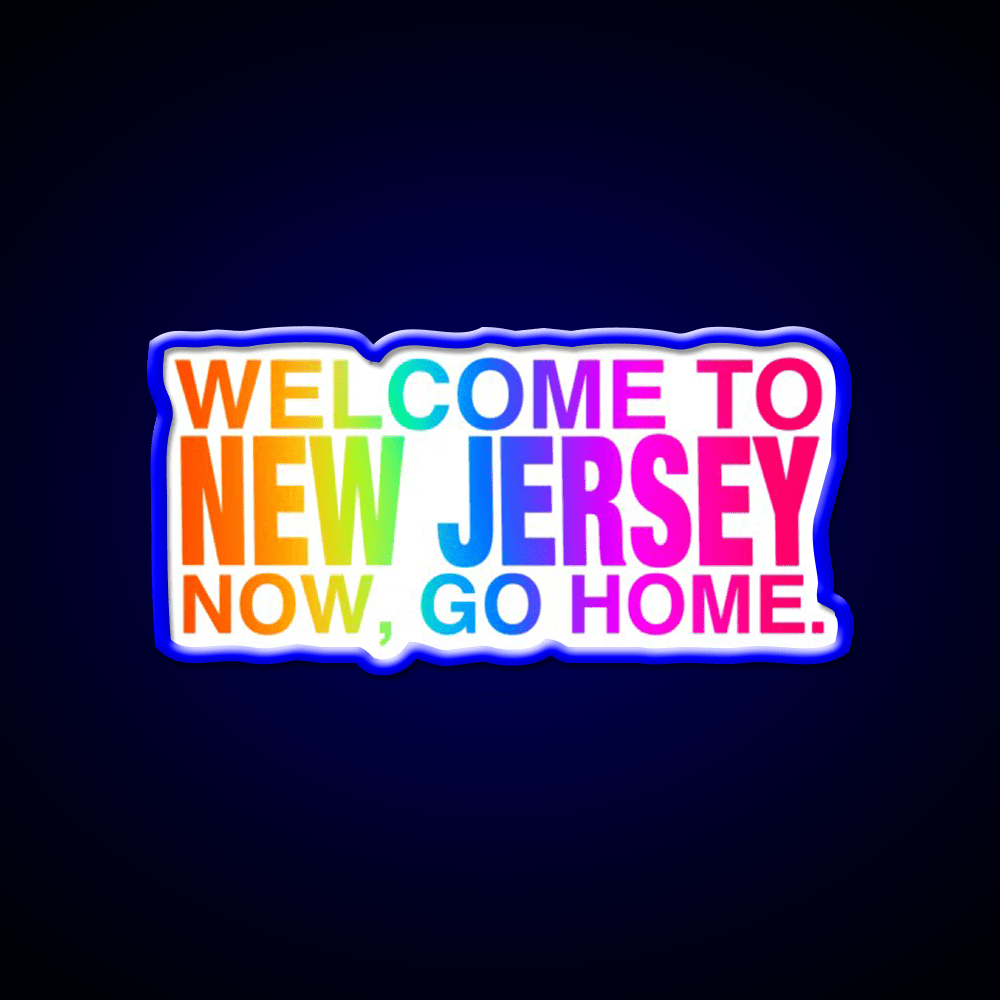 Rainbow Welcome To New Jersey Asian Cultural Led Neon Sign Rgb Color - Shineneon