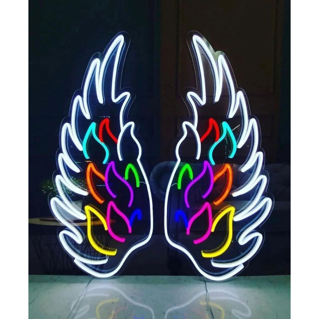 Rainbow Wings Led Sign Business Neon Sign