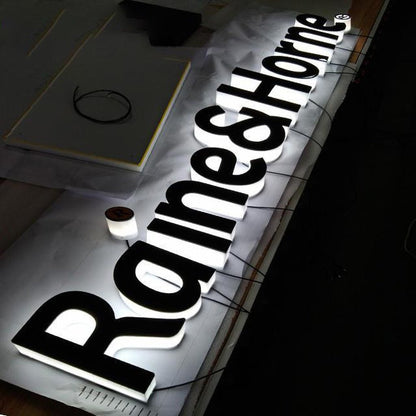 Raine And Horne 3D Backlit Letters Business Metal Led Sign - Shineneon