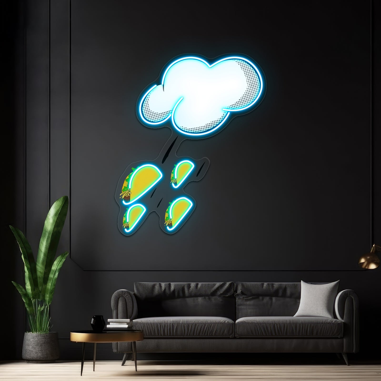 Raining Tacos Artwork Led Signs For Room | Shineneon