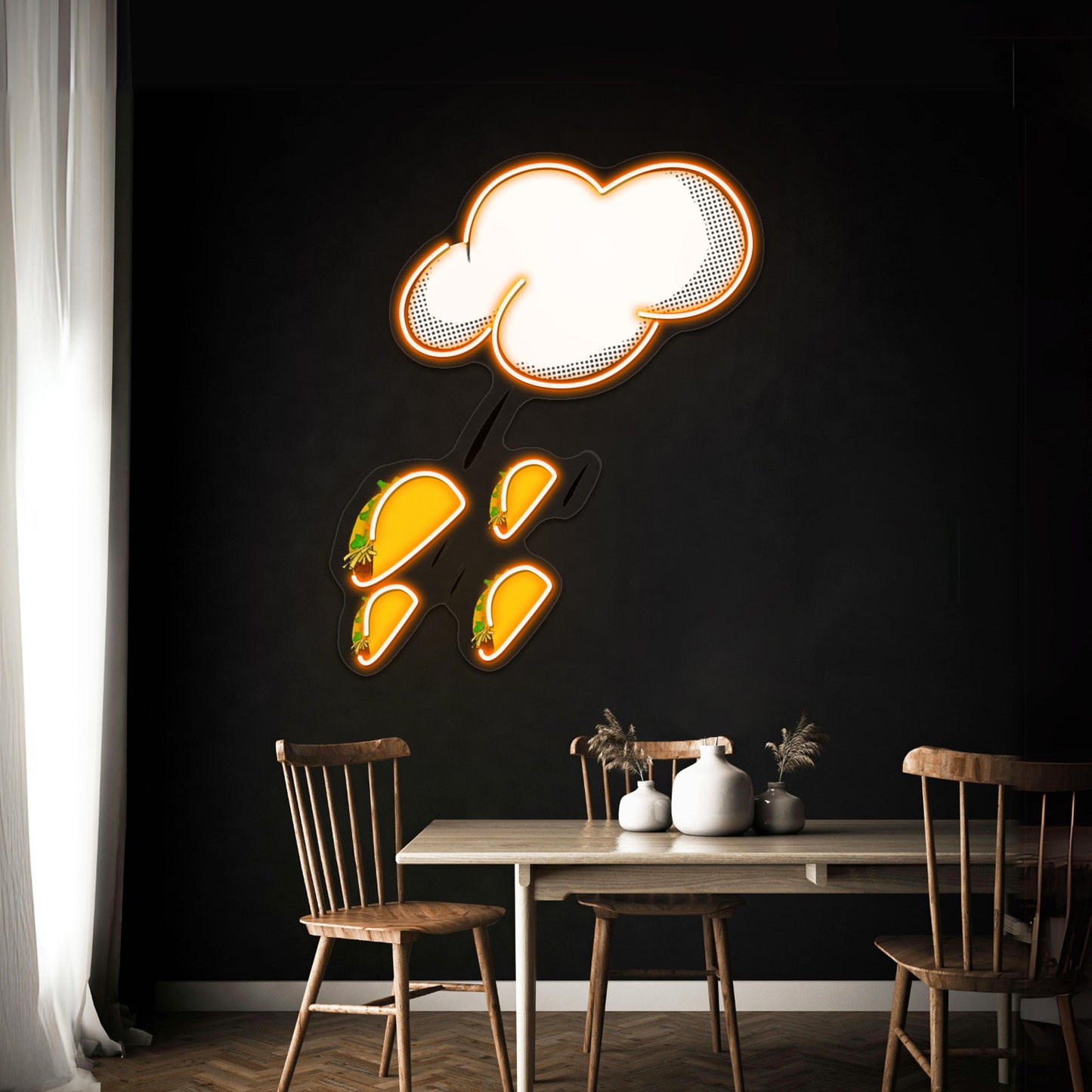 Raining Tacos Artwork Led Signs For Room