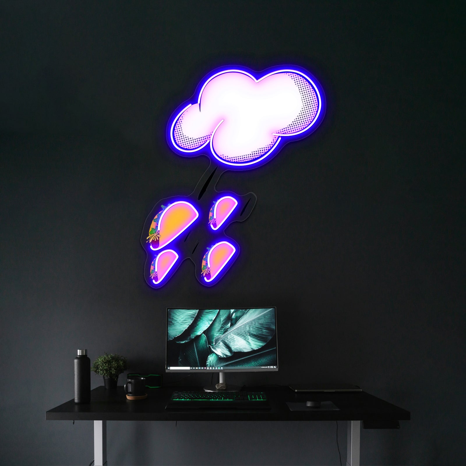 Raining Tacos Artwork Led Signs For Room | Shineneon
