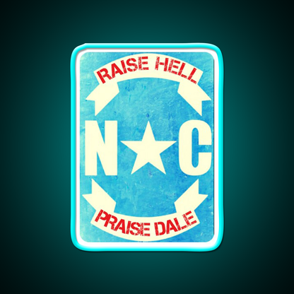 Raise Hell Praise Dale Beer Bar Decor Led Neon Sign Rgb Color - Size and dimension reference