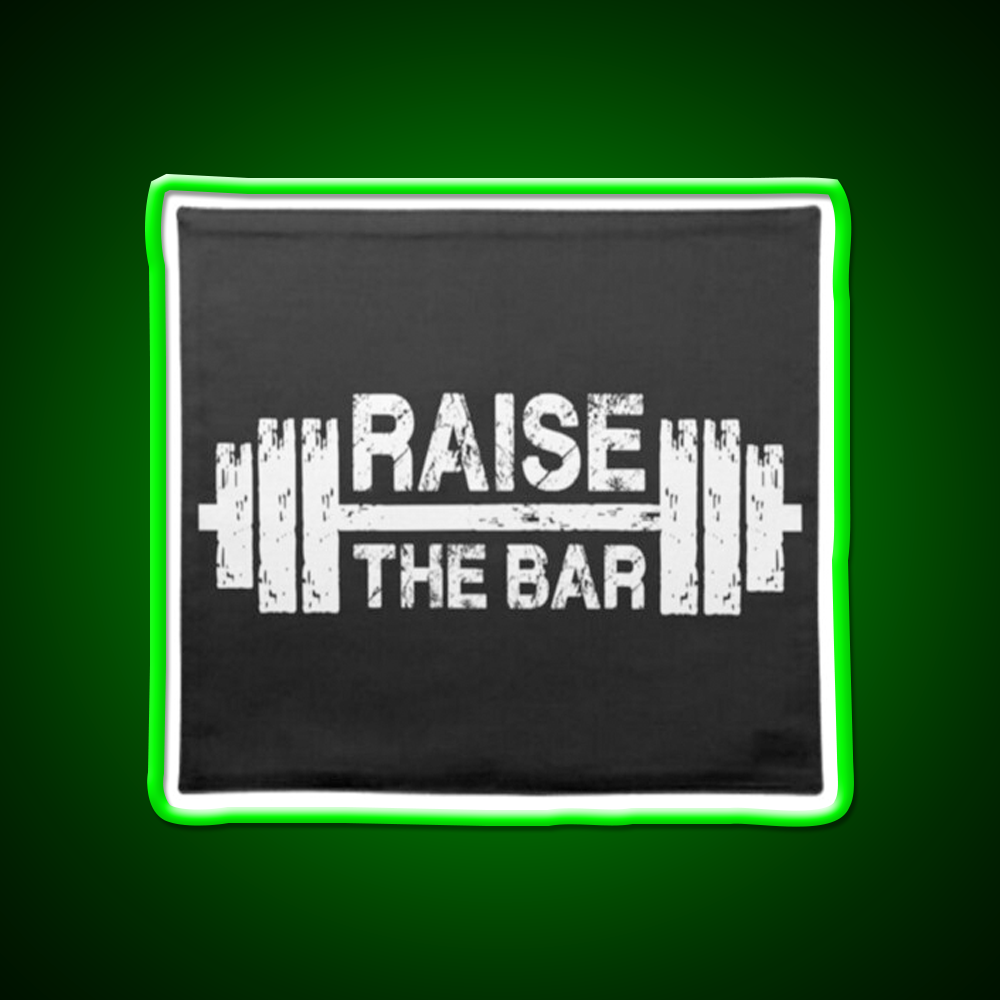 Raise The Bar Gym Fitness Led Neon Sign Rgb Color