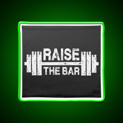 Raise The Bar Gym Fitness Led Neon Sign Rgb Color