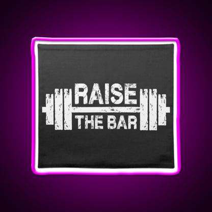 Raise The Bar Gym Fitness Led Neon Sign Rgb Color