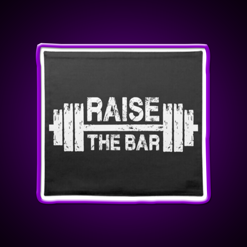 Raise The Bar Gym Fitness Led Neon Sign Rgb Color