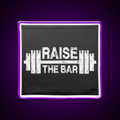 Raise The Bar Gym Fitness Led Neon Sign Rgb Color