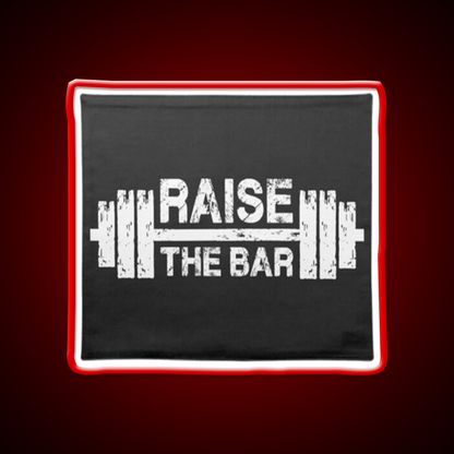 Raise The Bar Gym Fitness Led Neon Sign Rgb Color