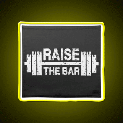 Raise The Bar Gym Fitness Led Neon Sign Rgb Color