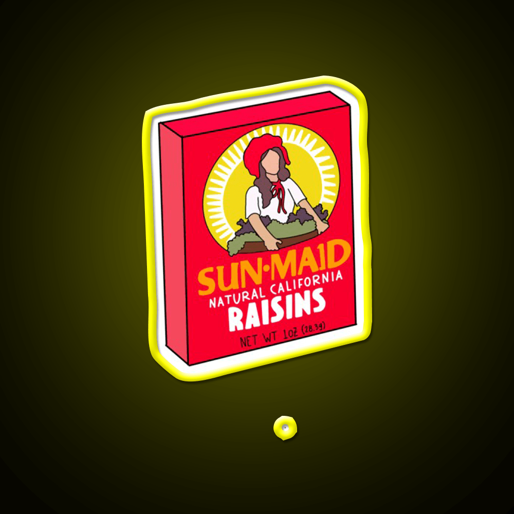 Raisin Box Snack Food Led Neon Sign Rgb Color - Shineneon