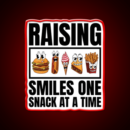 Raising Smiles One Snack At A Time Snack Food Led Neon Sign Rgb Color - Shineneon