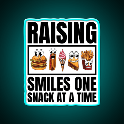 Raising Smiles One Snack At A Time Snack Food Led Neon Sign Rgb Color - Shineneon