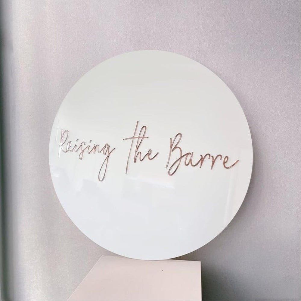 Raising The Barre Acrylic Business Logo Sign - Shineneon