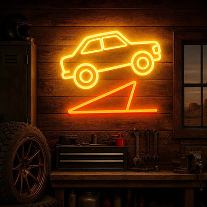 Rally Car Garage Vintage LED Neon Sign - Shineneon